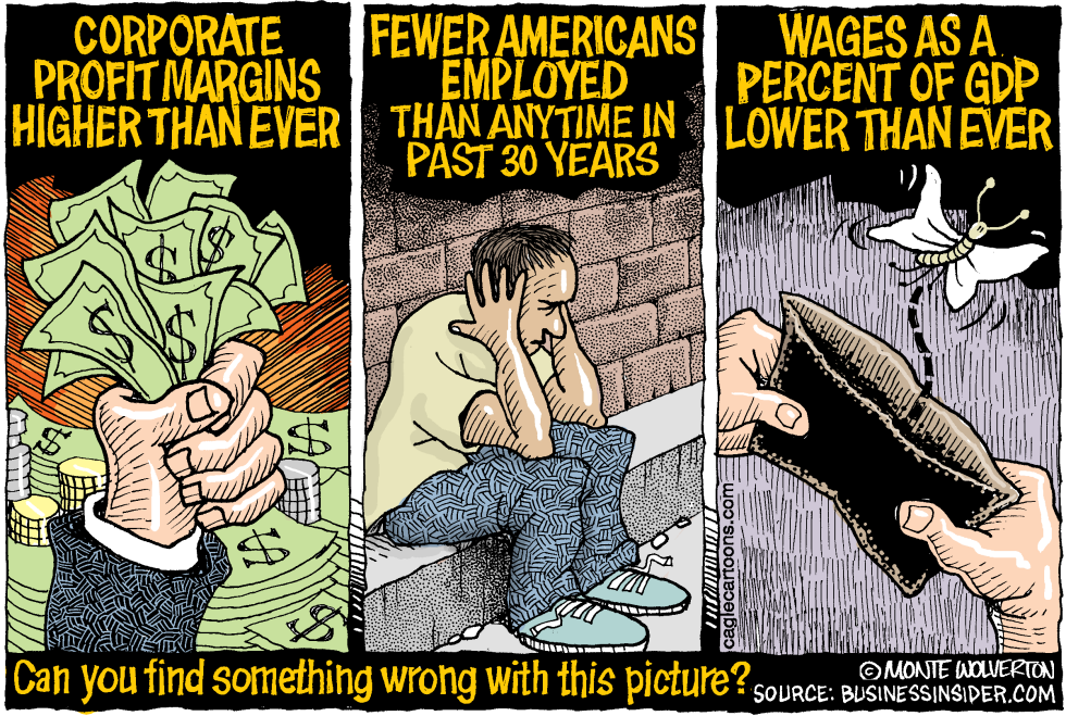  CORPORATE PROFITS HIGH  EMPLOYMENT LOW by Wolverton