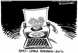 NORA EPHRON- RIP by Milt Priggee