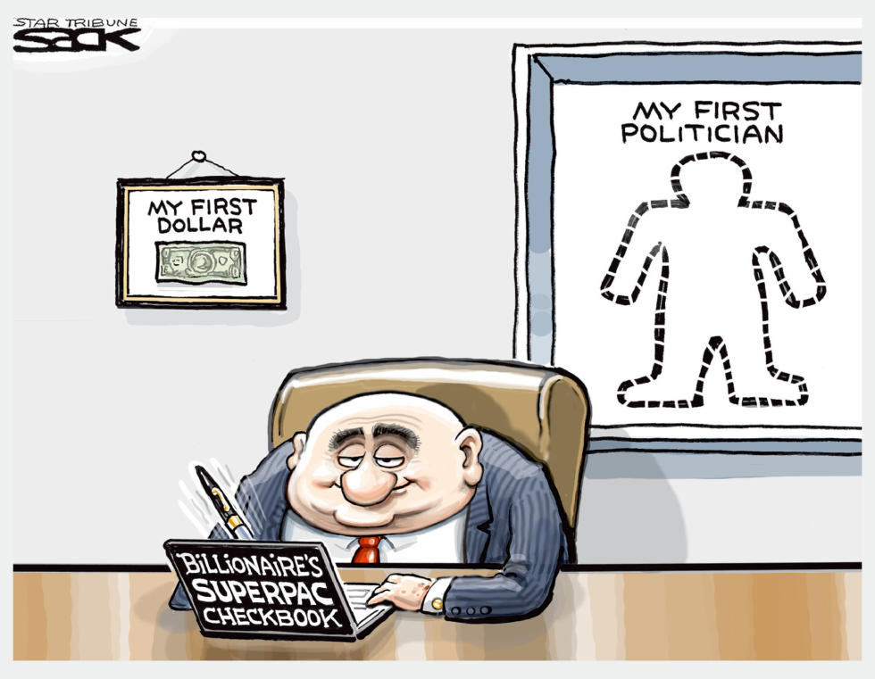  BILLIONAIRE SUPERPAC CHECKBOOK by Steve Sack