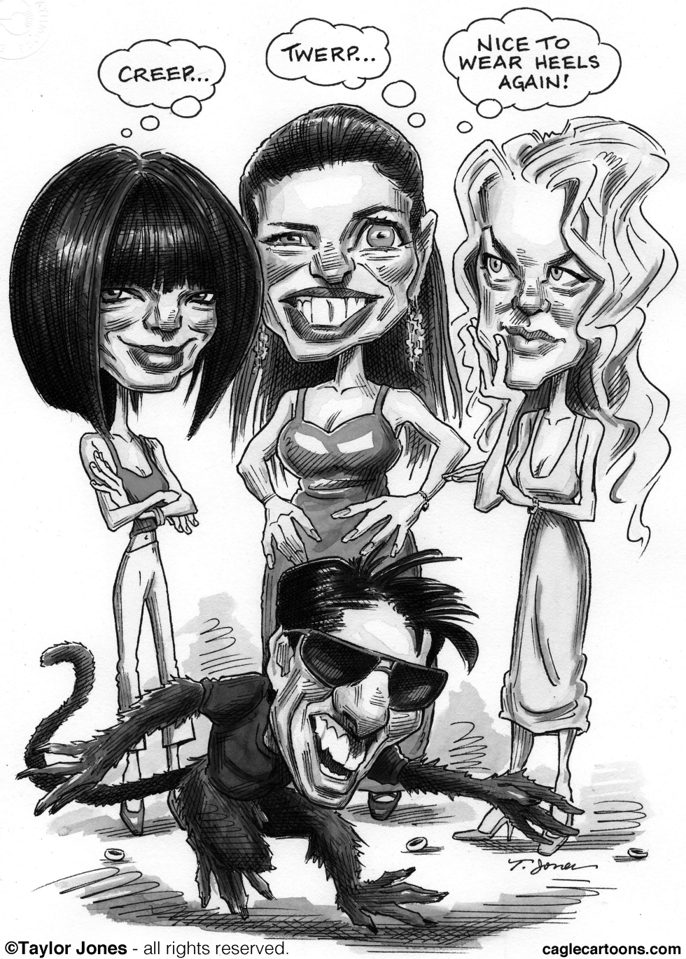  TOM CRUISE AND WIVES by Taylor Jones