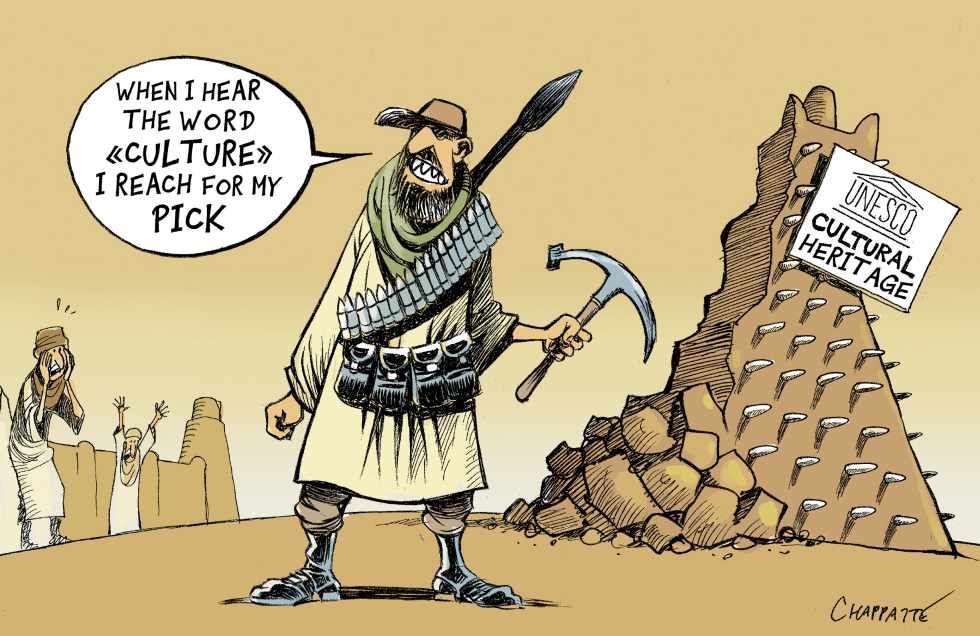  DESTRUCTION OF TIMBUKTU TOMBS by Patrick Chappatte