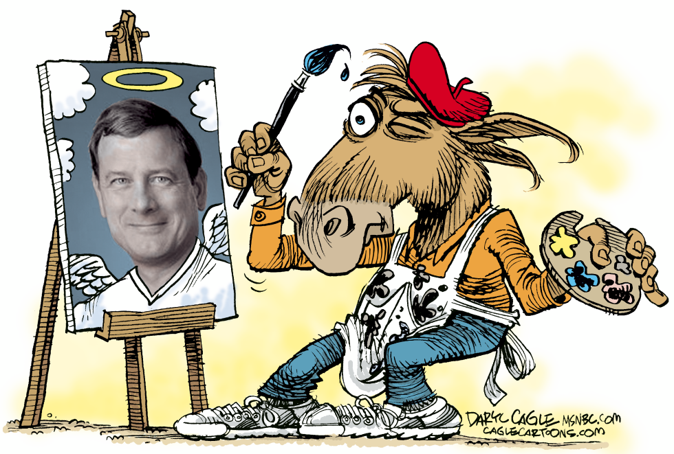  DEMOCRAT VIEW OF CHIEF JUSTICE ROBERTS by Daryl Cagle