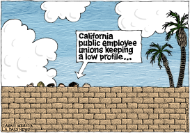 LOCAL-CA CALIFORNIA PUBLIC EMPLOYEE UNIONS KEEP A LOW PROFILE by Wolverton