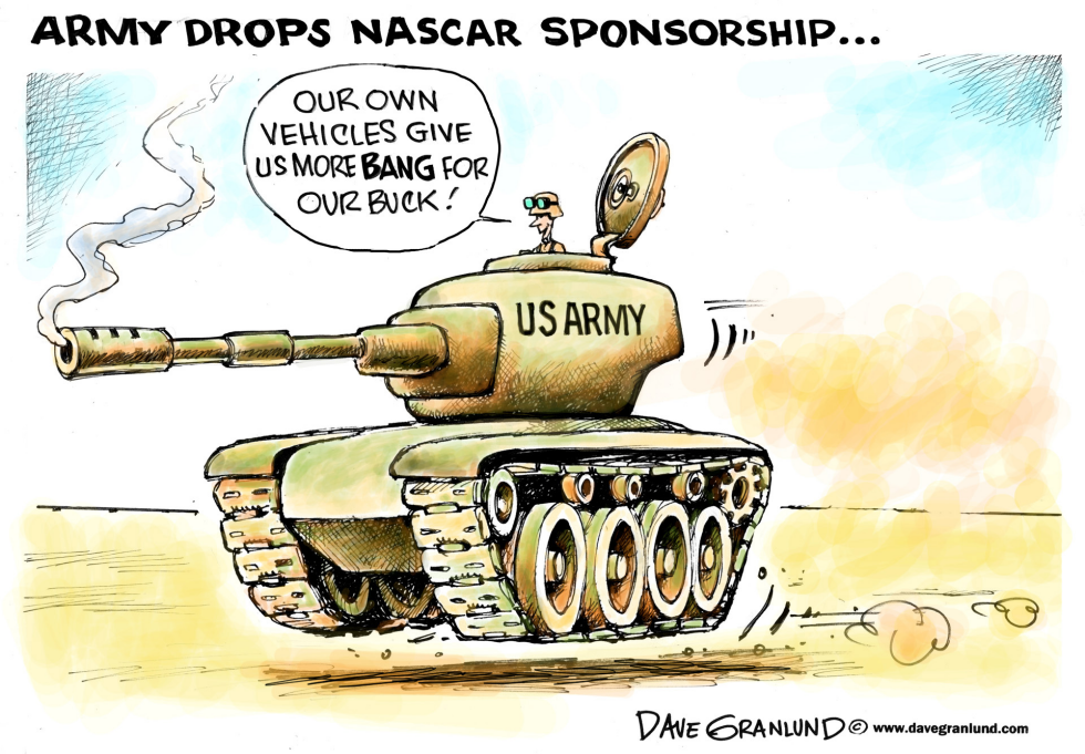  US ARMY AND NASCAR by Dave Granlund