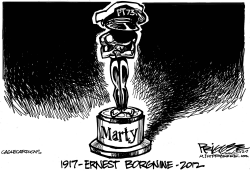 ERNEST BORGNINE -RIP by Milt Priggee