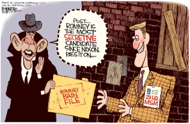 SECRETIVE OBAMA by Rick McKee