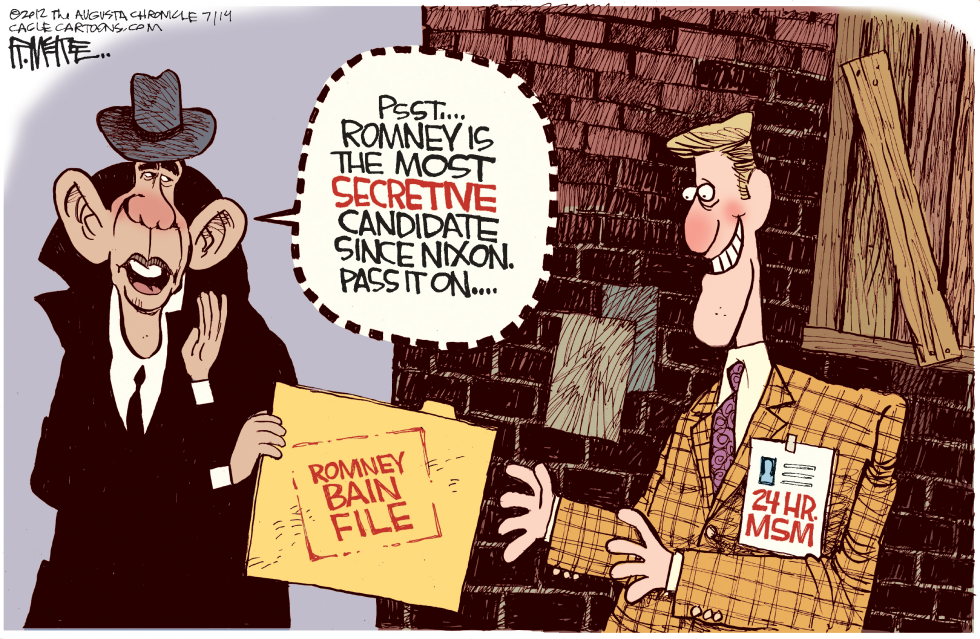  SECRETIVE OBAMA by Rick McKee