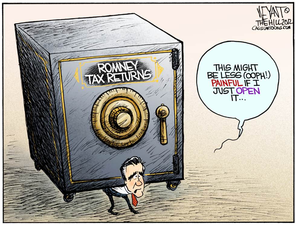  ROMNEY'S TAX BURDEN by Christopher Weyant