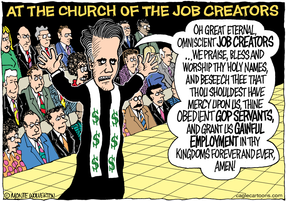  AT THE CHURCH OF THE JOB CREATORS by Wolverton