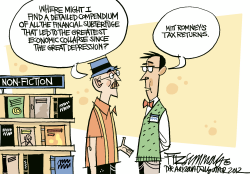 ROMNEY'S TAX RETURNS by David Fitzsimmons