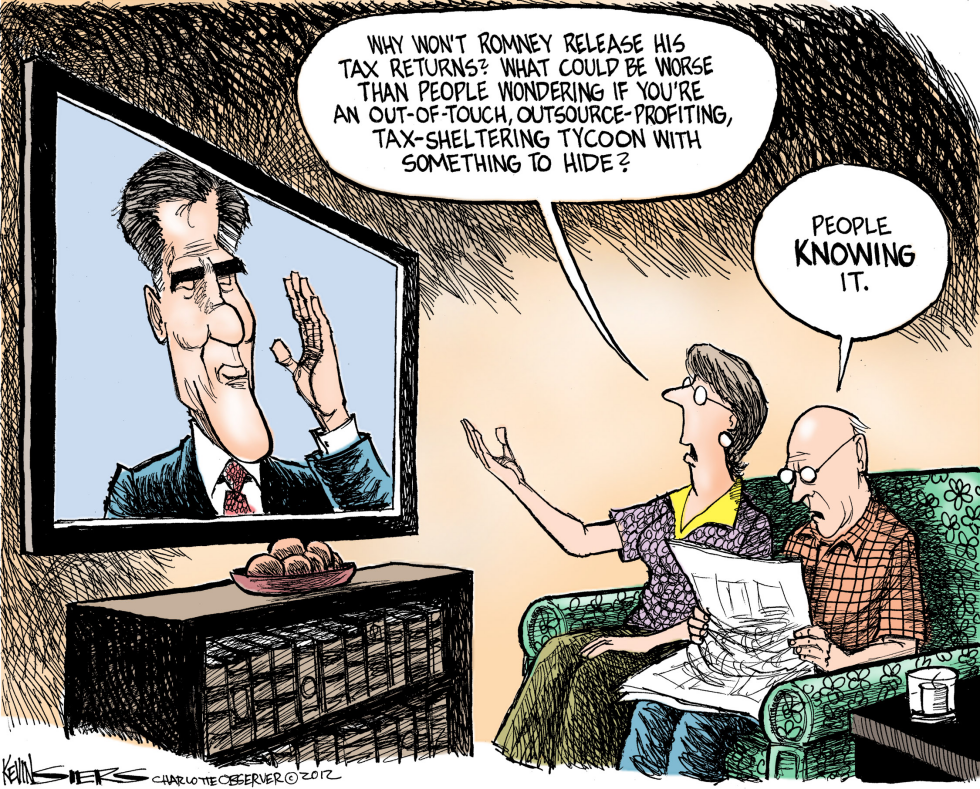  ROMNEY TAX RETURNS by Kevin Siers