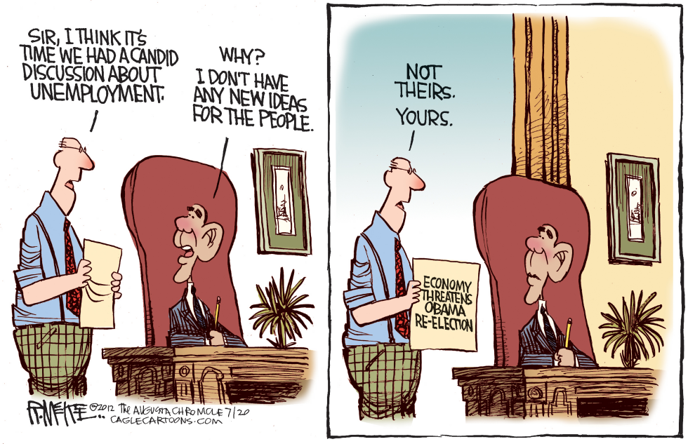  OBAMA AND UNEMPLOYMENT by Rick McKee