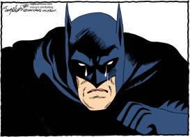 ASESINO DE ADO EN PELICULA DE BATMAN by Bob Englehart