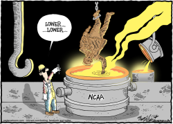 NCAA SANCTIONS ON PENN STATE by Bob Englehart