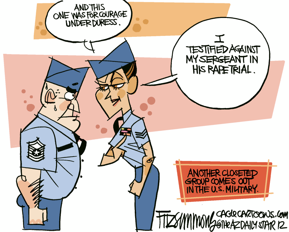  MILITARY RAPE CULTURE by David Fitzsimmons