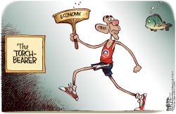 OBAMA THE TORCH BEARER by Rick McKee