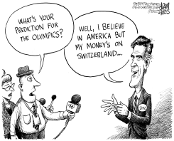 ROMNEY ON THE OLYMPICS by Adam Zyglis