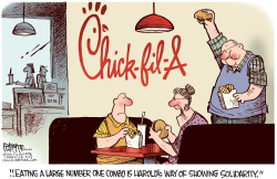 CHICK-FIL-A SOLIDARITY by Rick McKee