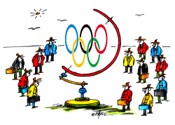 WORLD WATCHES THE OLYMPICS by Pavel Constantin