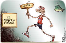 OBAMA EL PORTADOR DE LA ANTORCHA by Rick McKee