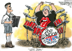 MITT THE TWIT TICKS BRITS by Pat Bagley