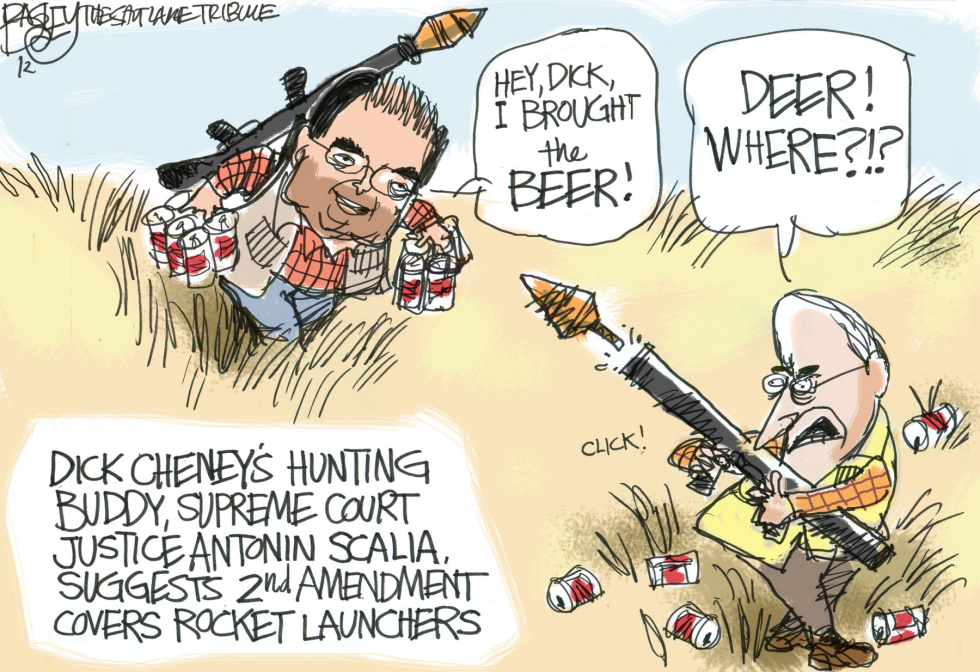  HUNTING WITH CHENEY by Pat Bagley