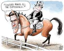 RICH CULTURE OF ROMNEY  by Adam Zyglis