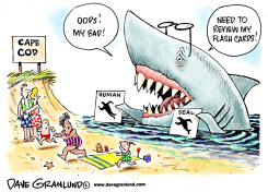 CAPE COD SHARK ATTACK by Dave Granlund