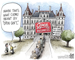 LOCAL NY STATE OPEN FOR BUSINESS by Adam Zyglis