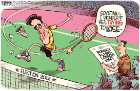 ROMNEY BADMINTON by Rick McKee