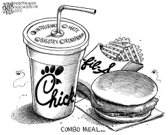 CHICK-FIL-A INTOLERANCE by Adam Zyglis