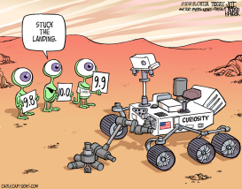 CURIOSITY LANDING by Jeff Parker