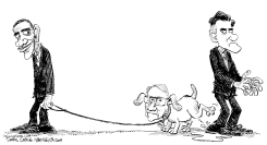 PERRO DE ATAQUE DE OBAMA by Daryl Cagle