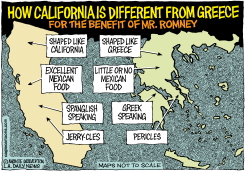 CALIFORNIA VERSUS GREECE by Wolverton