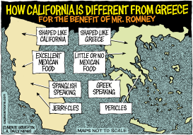 CALIFORNIA VERSUS GREECE by Wolverton