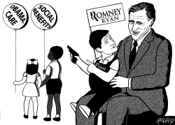 MITT ROMNEY, PAUL RYAN by Rainer Hachfeld