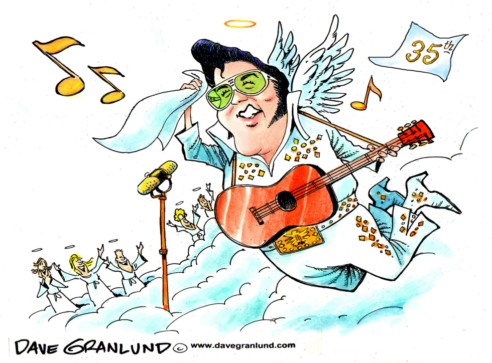  ELVIS PRESLEY 35TH by Dave Granlund