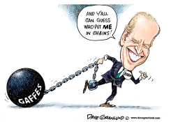 BIDEN CHAINS GAFFE by Dave Granlund