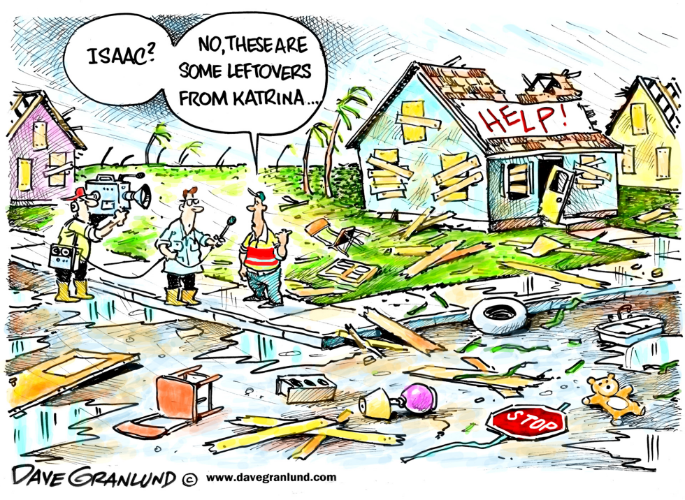  HURRICANE ISAAC AND KATRINA by Dave Granlund