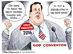 CHRIS CHRISTIE GOP KEYNOTE by Dave Granlund