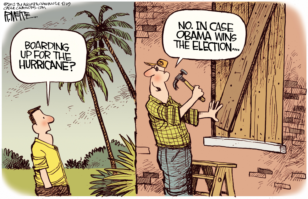  HURRICANE OBAMA by Rick McKee