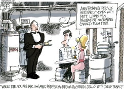 ANN AND MITT ROMNEY by Pat Bagley