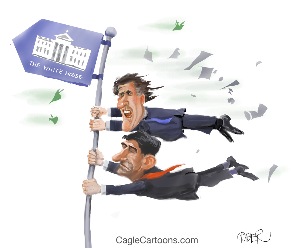  ROMNEY AND RYAN IN STORMY WEATHER by Riber Hansson