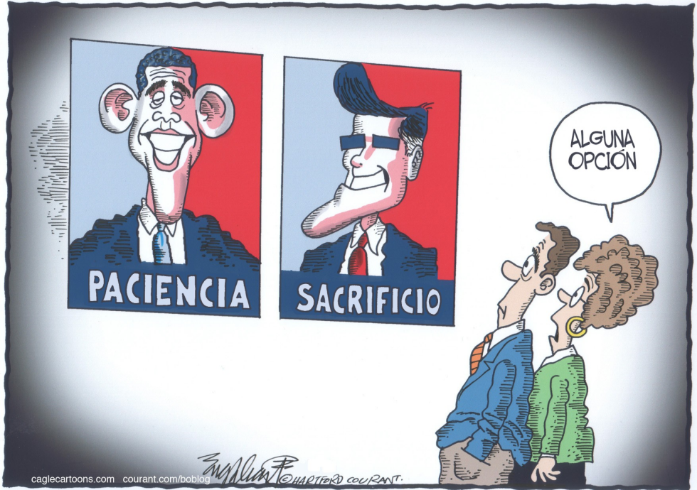  OBAMA ROMNEY by Bob Englehart