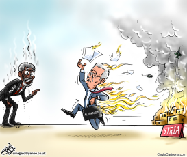 BURNING SYRIA by Osama Hajjaj