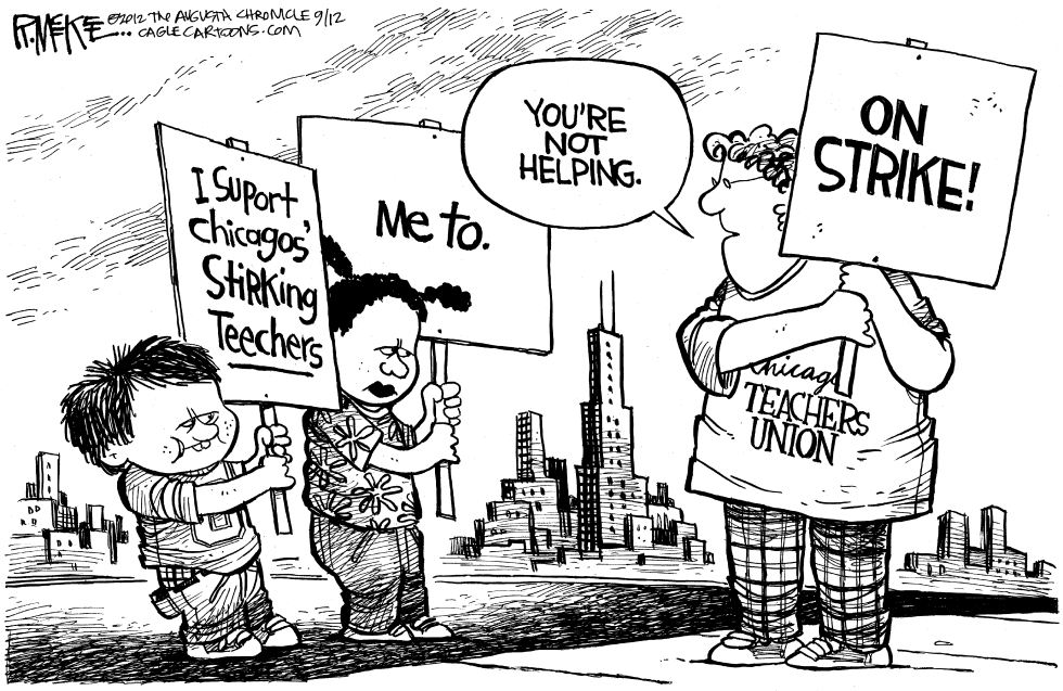  CHICAGO TEACHER STRIKE by Rick McKee