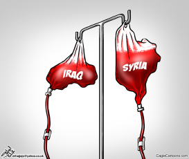 SYRIA AND IRAQ by Osama Hajjaj