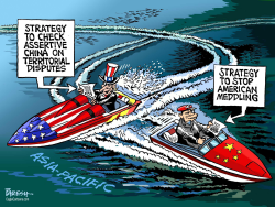 CHINA, USA IN PACIFIC by Paresh Nath