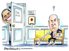 OBAMA SNUBS NETANYAHU by Dave Granlund