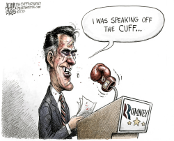 MITT'S BULLY PULPIT by Adam Zyglis